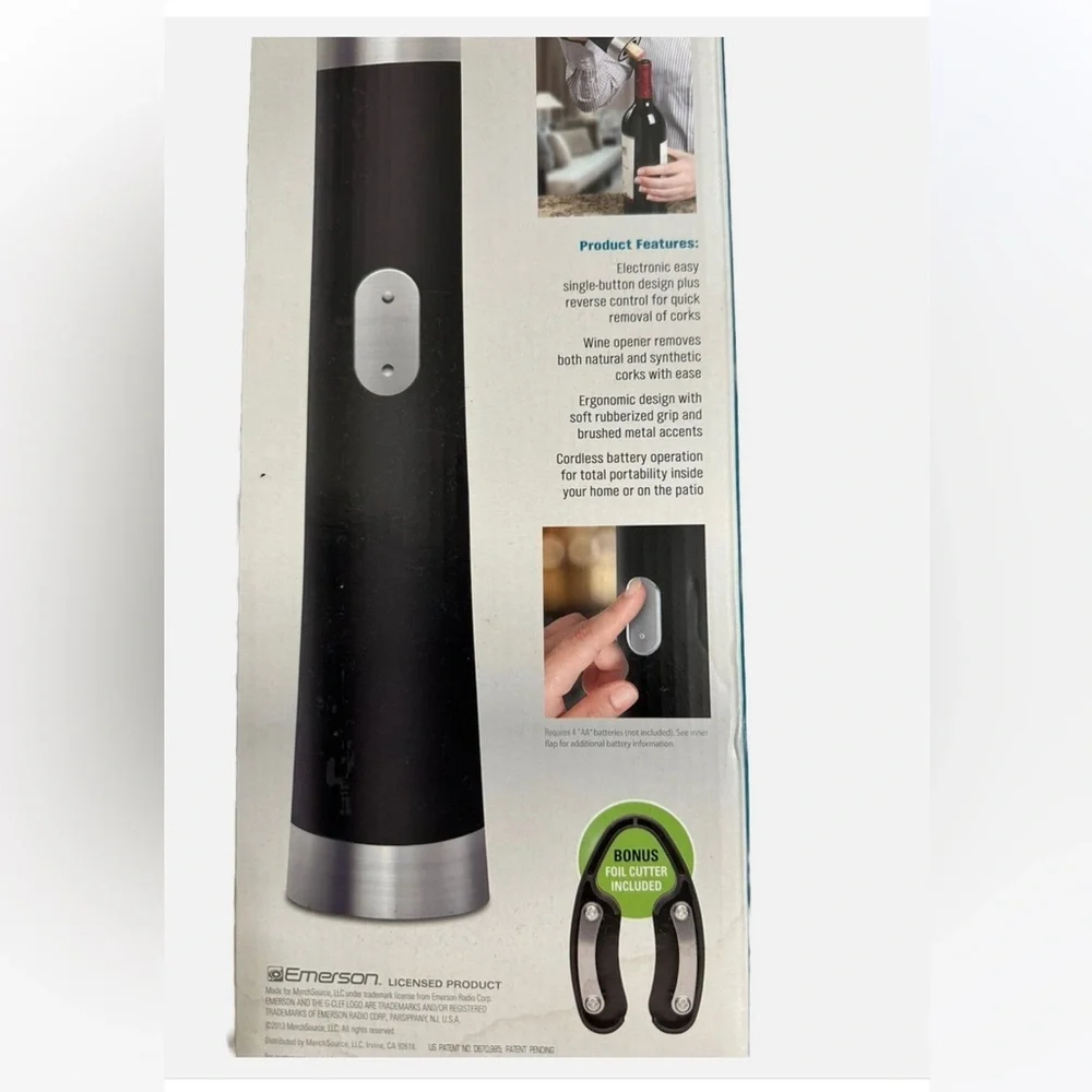Emerson Black Automatic Wine Opener